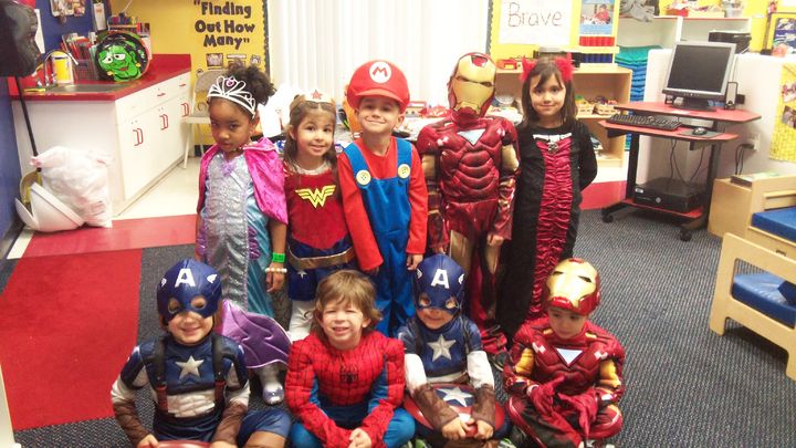 Pre-K 3 ready for some Trick or Treating.